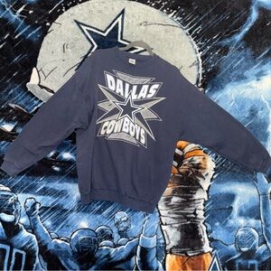 LOGO 7 Dallas Cowboys Navy Crewneck Sweater